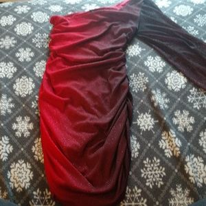 Red ombre social dress